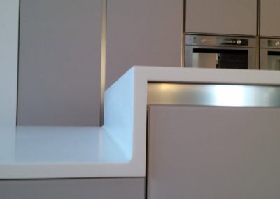 dettaglio piano cucina corian